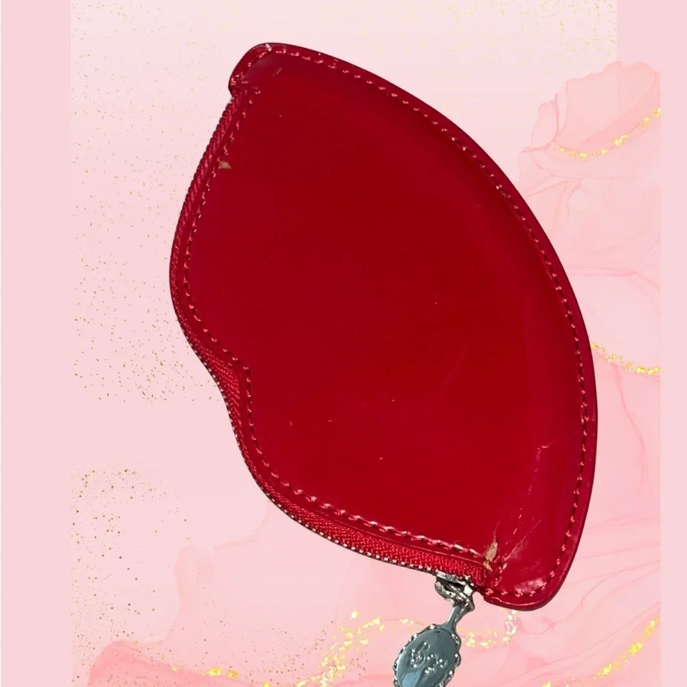 Lulu Guinness Red Lip Patent Leather Coin Purse,  